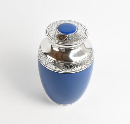 Blue  8" Medium Cremation Urn