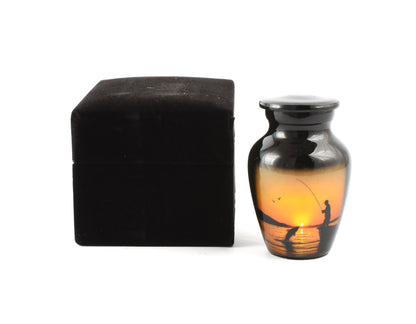 Mini Fishing Sunset Small Keepsake Urn