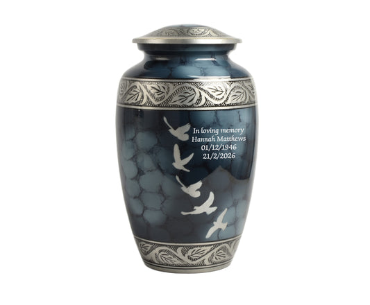 Blue Cloud Going Home Cremation Urn