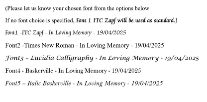 Engraved Plaque - Brushed Gold or Brushed Silver