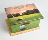 Golf MDF/Teak Wood Casket For Ashes