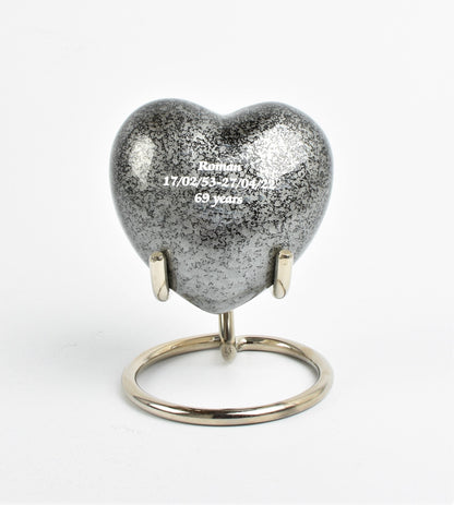 eepsake Urn, mini container for human ashes,small urn, miniature ashes container, miniature urn , token urn, urn for small amount of ashes, urn for part ashes, Mini keepsake Urn,black keepsake urn, small black urn , best quality urn, affordable urn, engraved, personalised keepsake urns, grey keepsake,