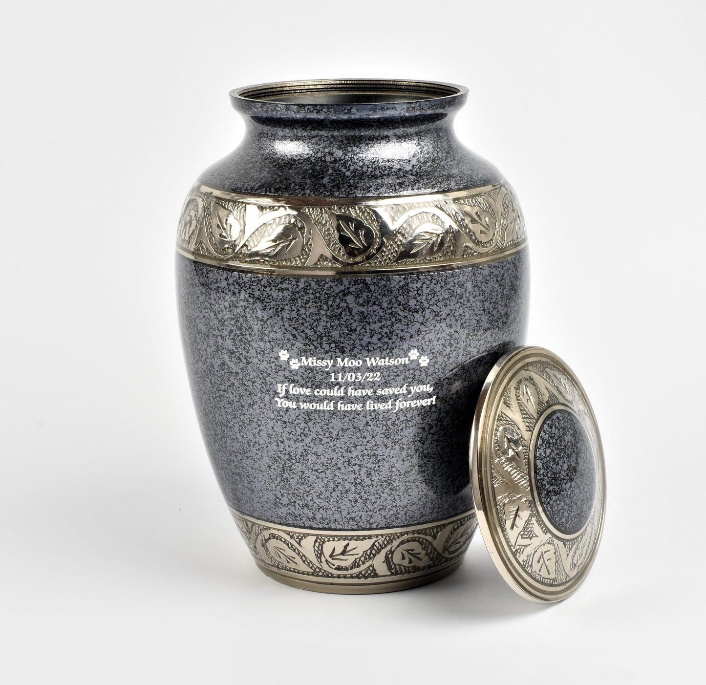 Grey 8" Medium Cremation Urn