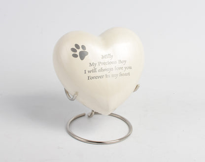 Heart Cremation Ashes Urn - Large-Medium-Small  – Adult Child or Dog Cat Pet Memorial