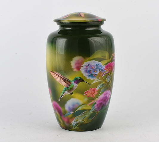 Hummingbird Garden Adult Cremation Ashes Urn