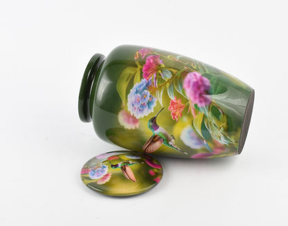 Hummingbird Garden Adult Cremation Ashes Urn