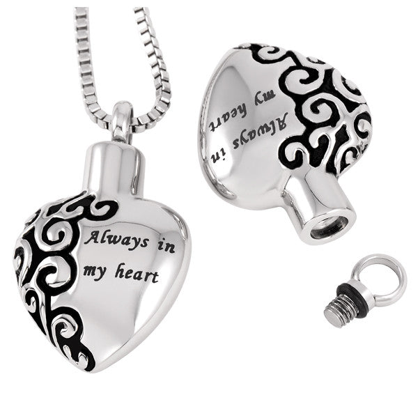 Ashes Pendant Silver Heart