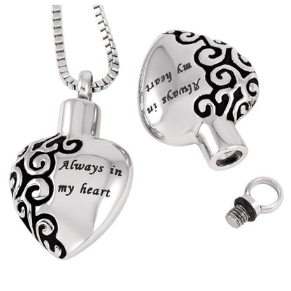 Ashes Pendant Silver Heart