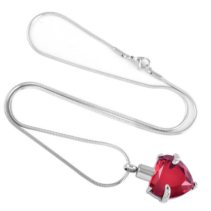 Red Crystal Heart Pendant