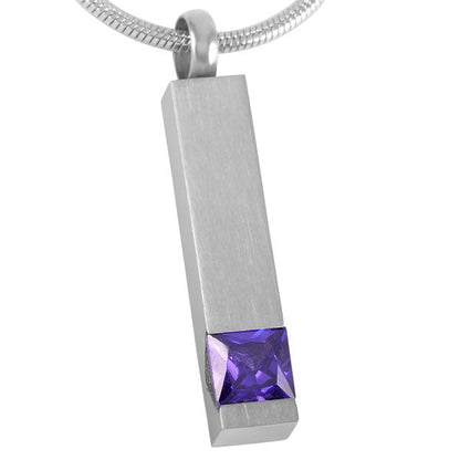 Grey & Purple Stone Pendant