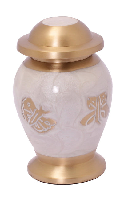 white butterfly miniature keepsake urn, butterfly keepsake, small keepsake urn, token urn , White Pearl Butterfly Keepsake, hand made miniature urn, best quality urn, free delivery, mini keepsake, token urn