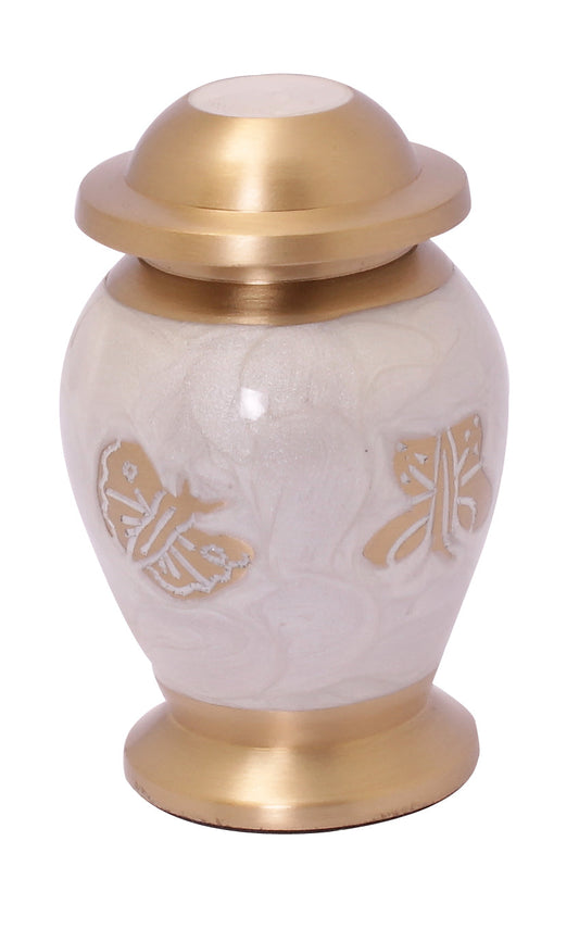 white butterfly miniature keepsake urn, butterfly keepsake, small keepsake urn, token urn , White Pearl Butterfly Keepsake, hand made miniature urn, best quality urn, free delivery, mini keepsake, token urn