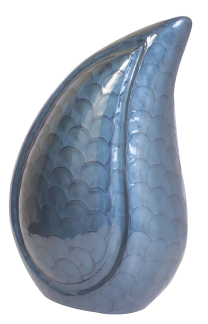 blue teardrop, blue cremation urn, teardrop urn for ashes, blue teardrop cremation urn, cremation urn for ashes , urn for ashes , container for ashes, ashes storage jar, human ashes container, large urn , british urn, adult ashes urn, cremation urn for human ashes, funeral memorial burial remembrance URN, affordable price urn, metal urn, blue urn, free delivery urn, quick delivery urn