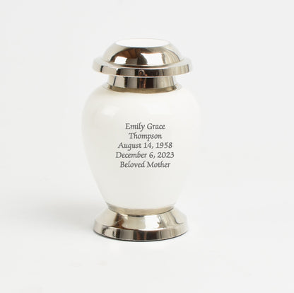 Pearl White Flying Birds Keepsake