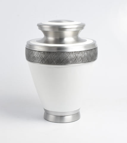 White Milano Cremation Urn