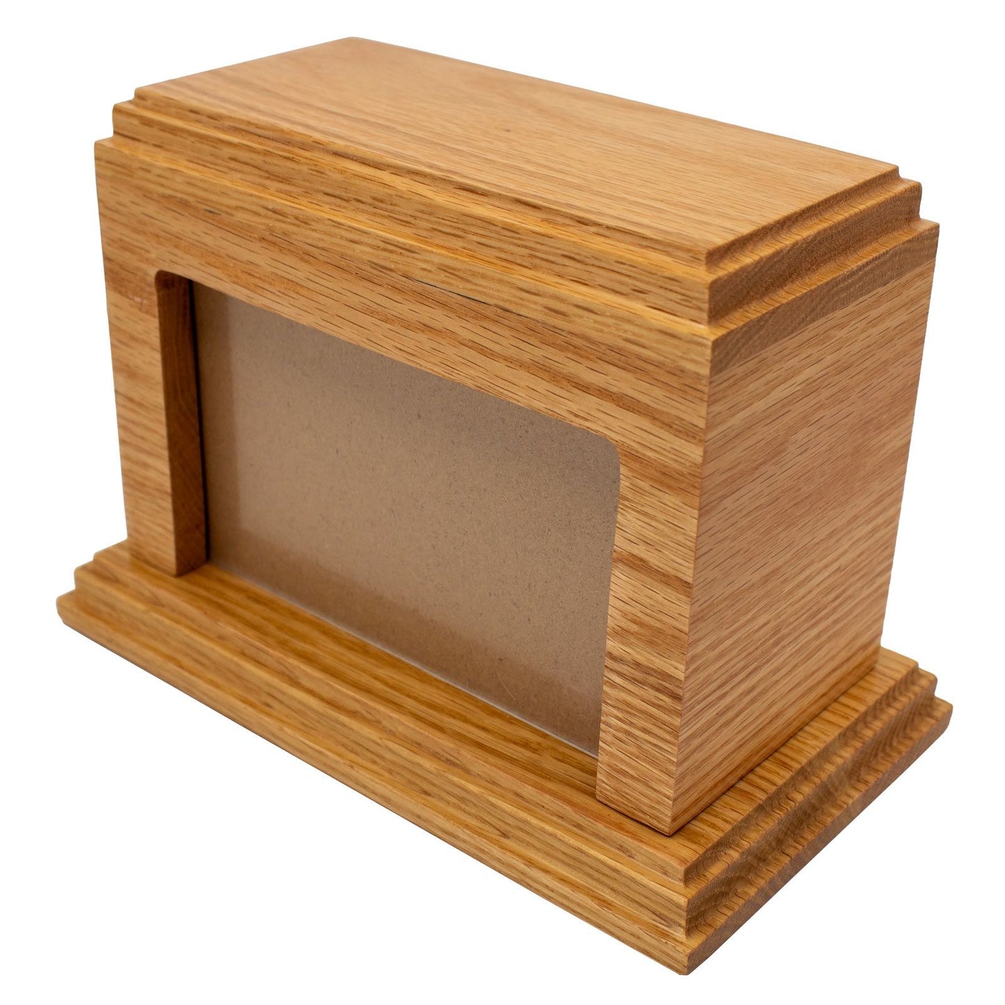 Oak Wood Small Photo-Frame Casket Urn