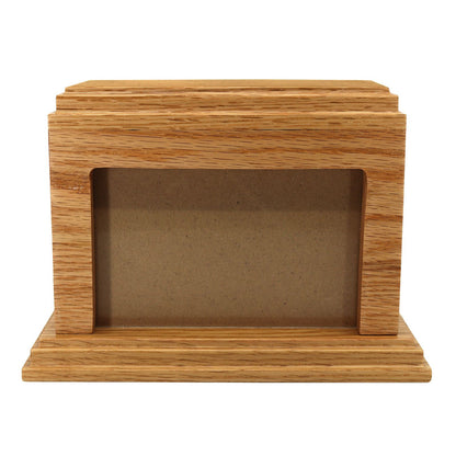 Oak Wood Small Photo-Frame Casket Urn
