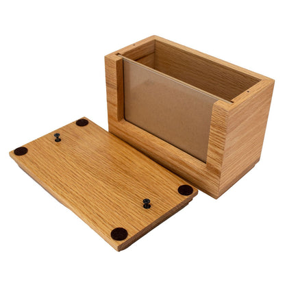 Oak Wood Small Photo-Frame Casket Urn