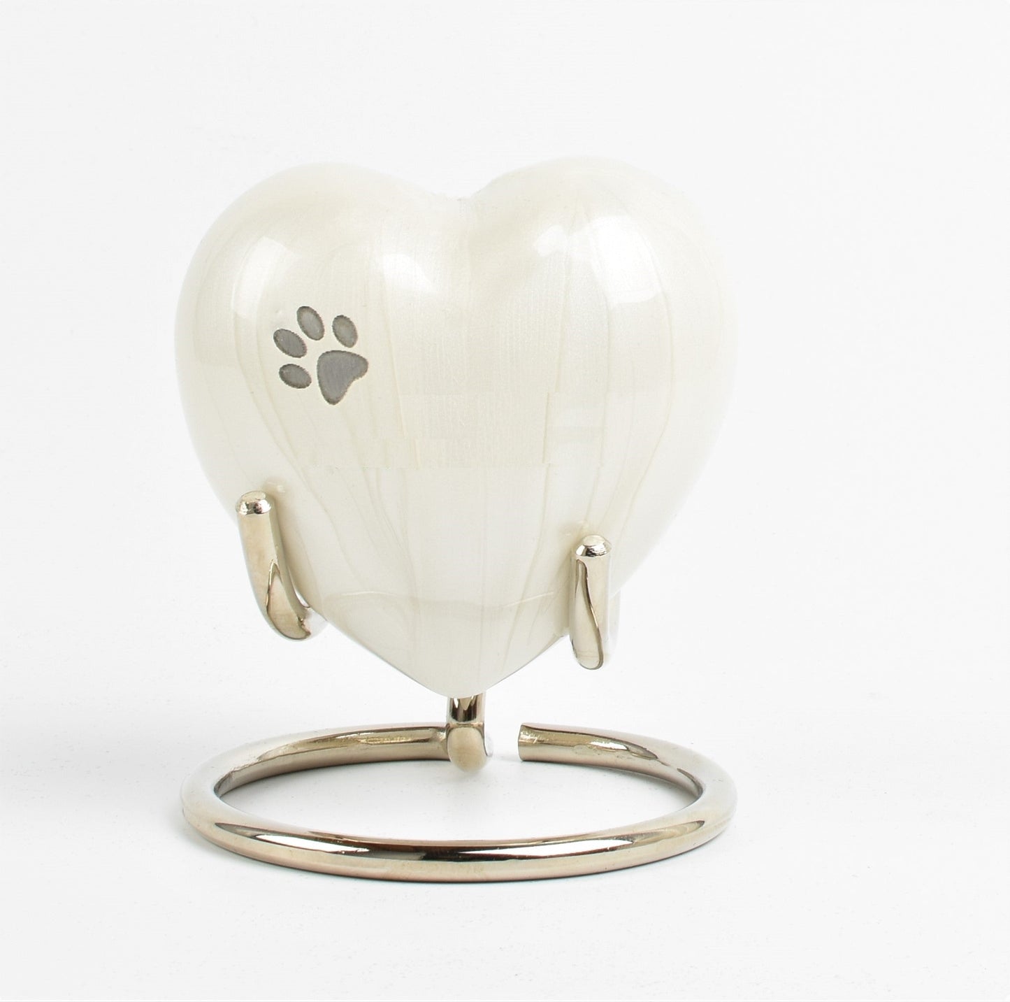 White Heart Keepsake For Pet Ashes