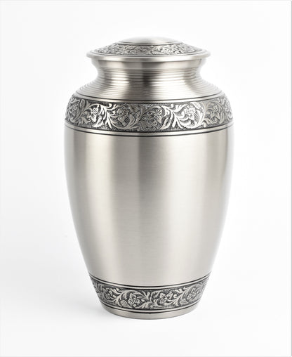 Pewter Hand Engraved Adult Cremation Urn