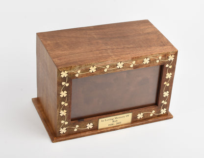 personalised hard wood casket, solid wood casket with engraved plaque,hard wood urn for human ashes , photo frame wood casket urn, Solid Wood large ashes container , cremation ashes container pet, cremation urn for ashes , urn for ashes , container for ashes, ashes storage jar, human ashes container, large urn , british urn, adult ashes urn, cremation urn for human ashes, funeral memorial burial remembrance URN, affordable price urn, metal urn, blue urn, free delivery urn, quick delivery urn