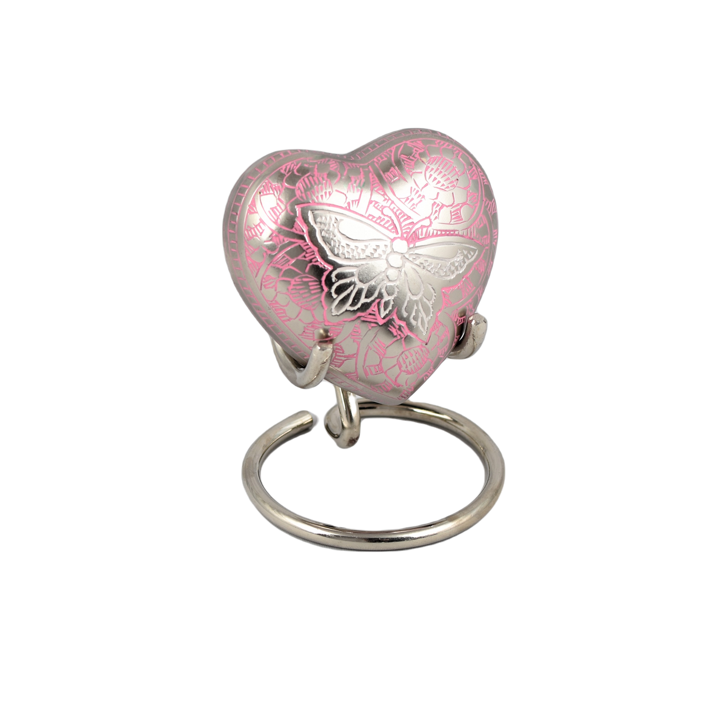 New Design Butterfly On Pink Heart Keepsake