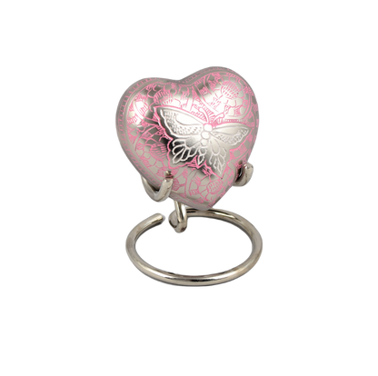 New Design Butterfly On Pink Heart Keepsake