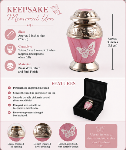 Pink Butterfly Mini Keepsake