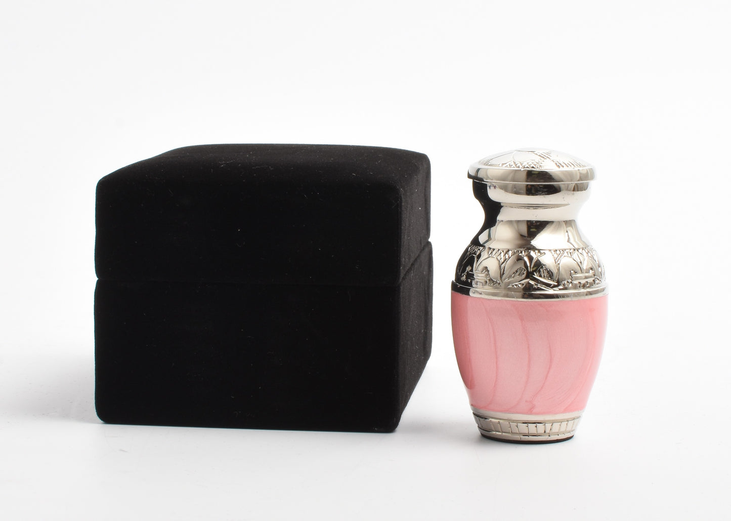 Pink Embossed Mini Keepsake Urn