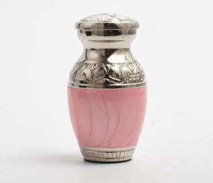 Pink Embossed Mini Keepsake Urn