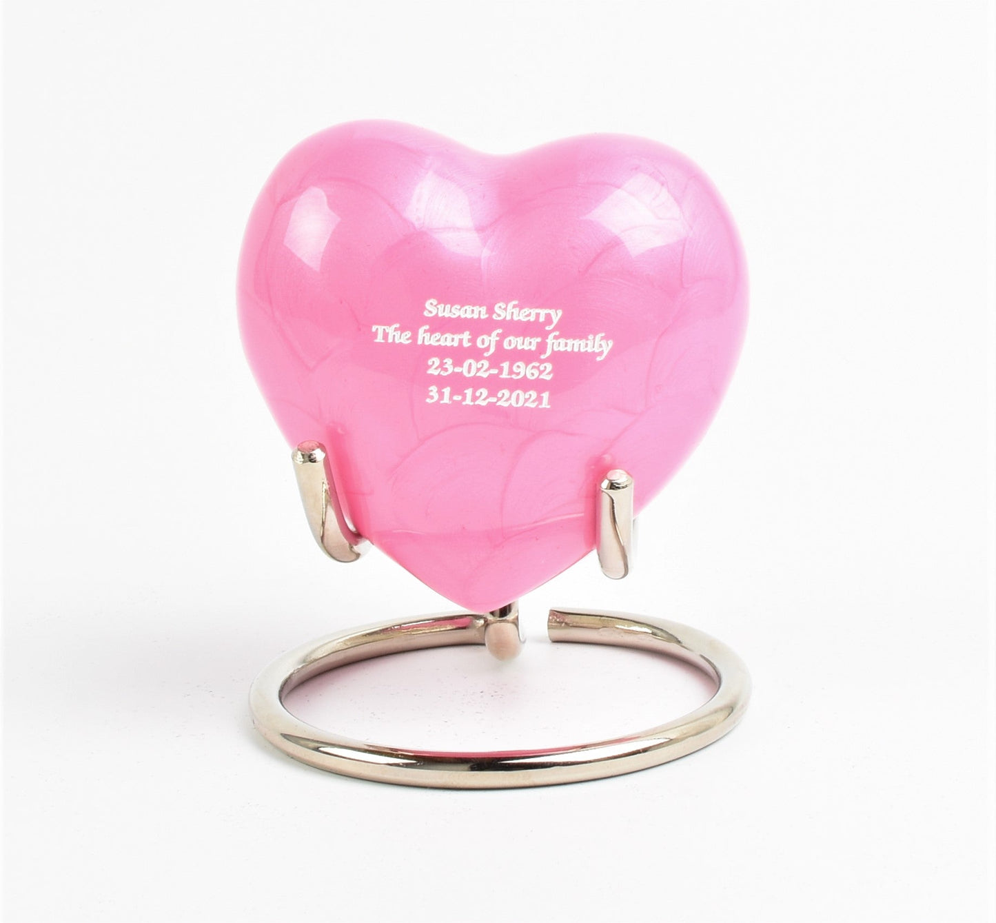 Pink Heart With Box & Stand