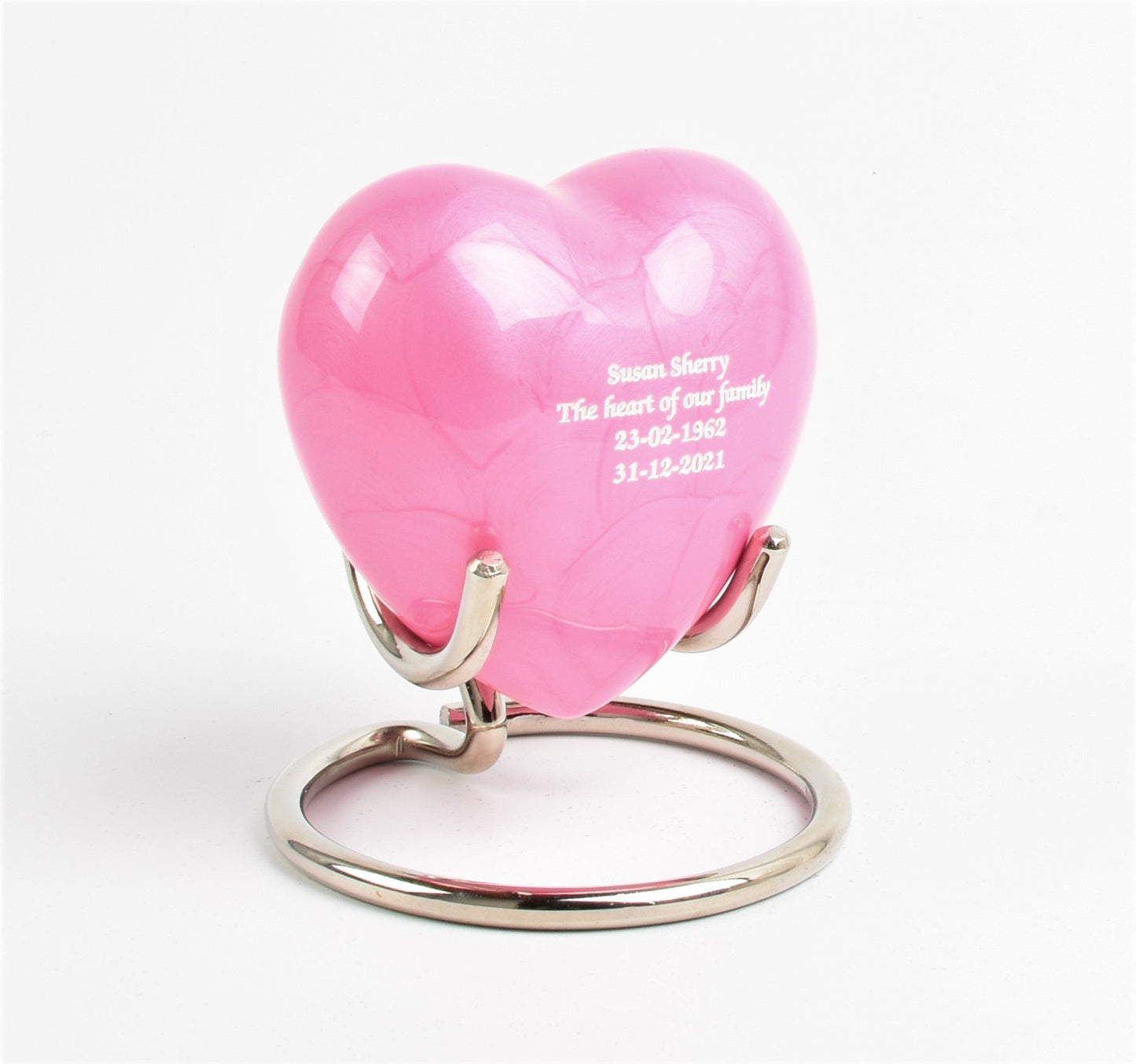 Pink Heart With Box & Stand