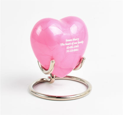 Pink Heart With Box & Stand