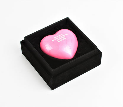 Pink Heart With Box & Stand