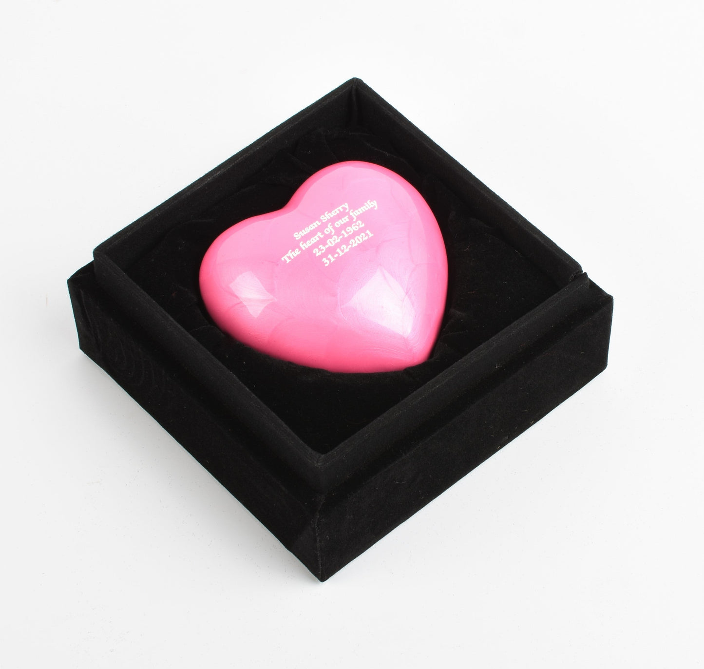 Pink Heart With Box & Stand