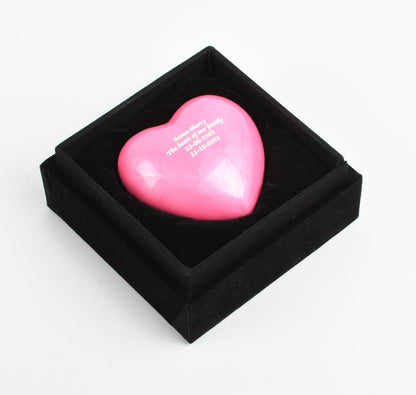 Pink Heart With Box & Stand
