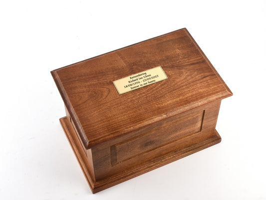 Adult Wood Ashes Casket Decorative Grooves