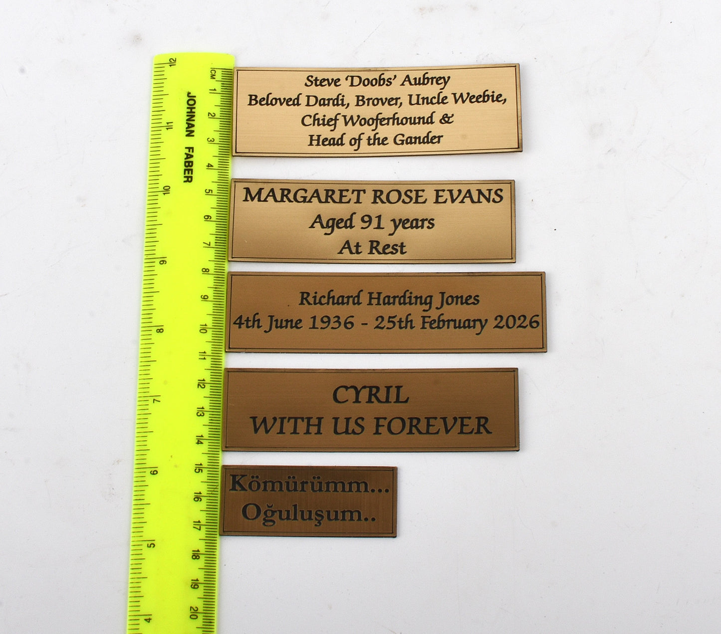 Engraved Plaque - Brushed Gold or Brushed Silver