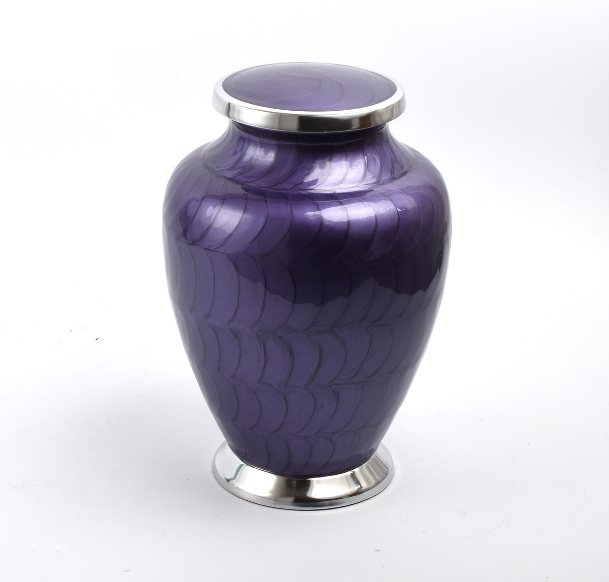 Purple with Silver Aria Adult Cremation Urn