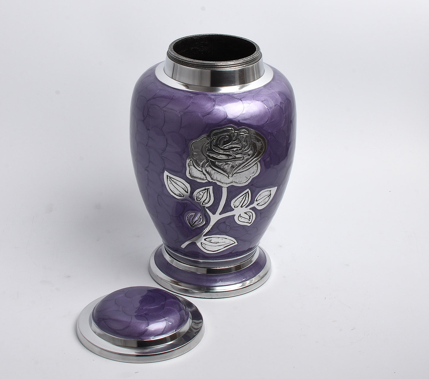 Purple Rose Flower Cremation Urn Dove Design