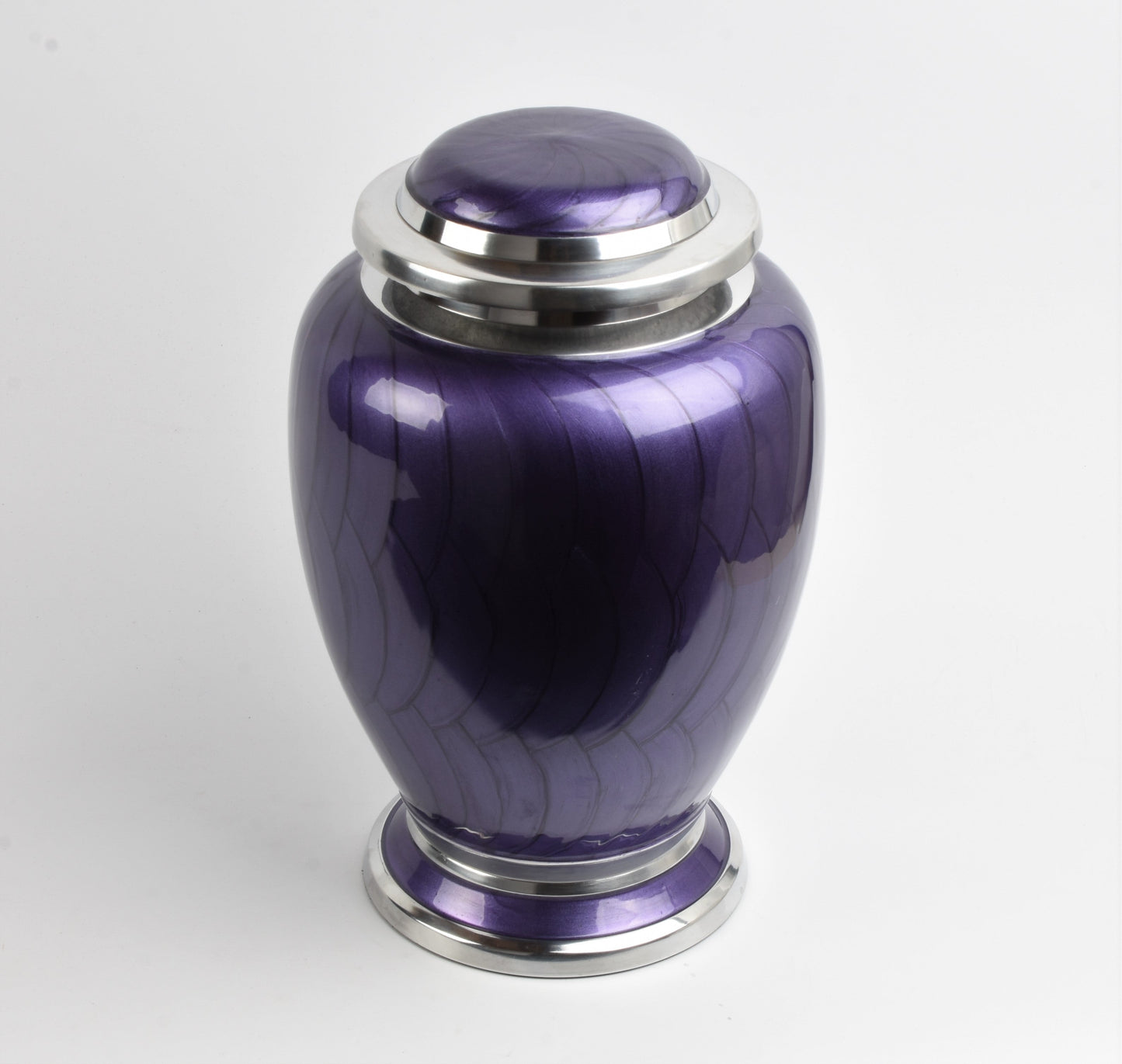 Purple and Silver Dove Shape Urn