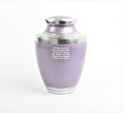 Purple and Silver Aluminium Cremation Testi Urn