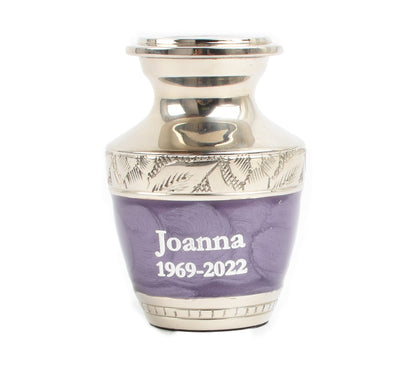 Purple & Silver Embossed Keepsake