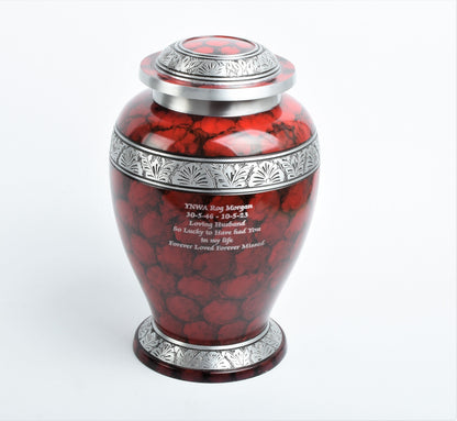 Red Cloud Dove Shape Aluminium Cremation Urn