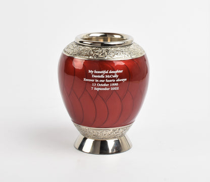 Red Tealight Pitcher Urn