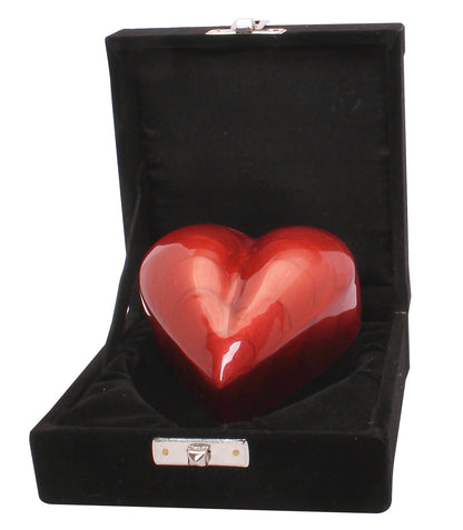 small heart keepsake urn, red hear keepsake urn, red heart keepsake urn, white heart keepsake urn