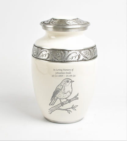 White Robin Design - Medium-Small (Copy)