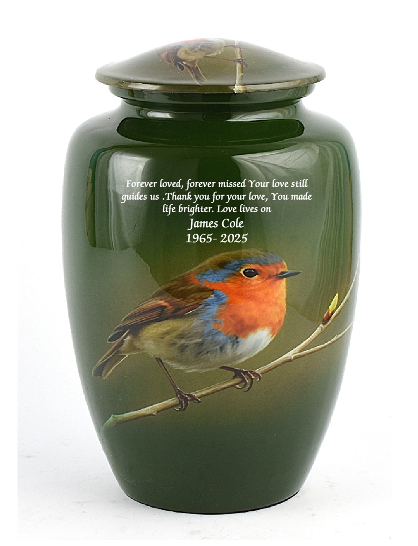 Robin Bird Adult Cremation Ashes Urn
