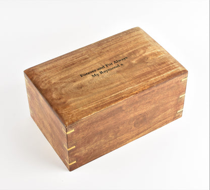 Extra Large Double Capacity Solid Wood Casket