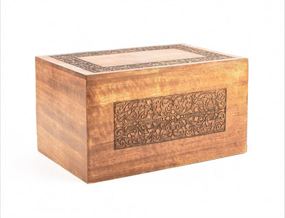 wooden engraved urn, personalised urn, large cremation urn for ashes, wood urn casket, free delivery , biodegradable urn, best quality